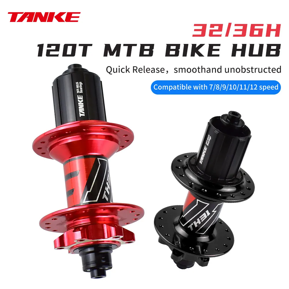 TANKE 120 Click MTB Hub,6 NBK Bearing drum,for 8,9,10,11,12 Speed Mountain Bike Disc Brake,Bicycle accessory,32 Holes,36 Holes