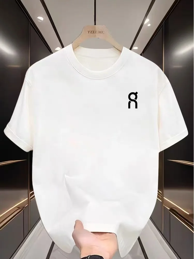 Hot-selling new summer high-end casual sporty cotton casual men's and women's large-sized T-shirts with letter prints