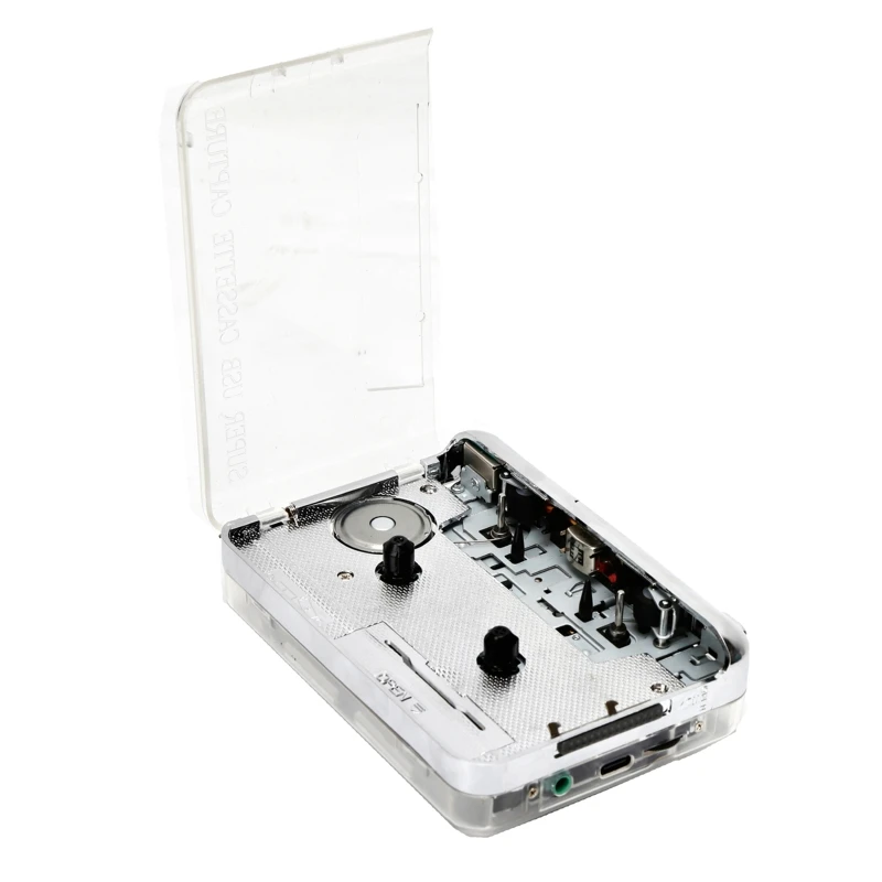 Cassette Player Portable Tape Recorder To Mp3 Full Transparent Shell USB /Type-C Port Cassette To MP3 Format Tape Player