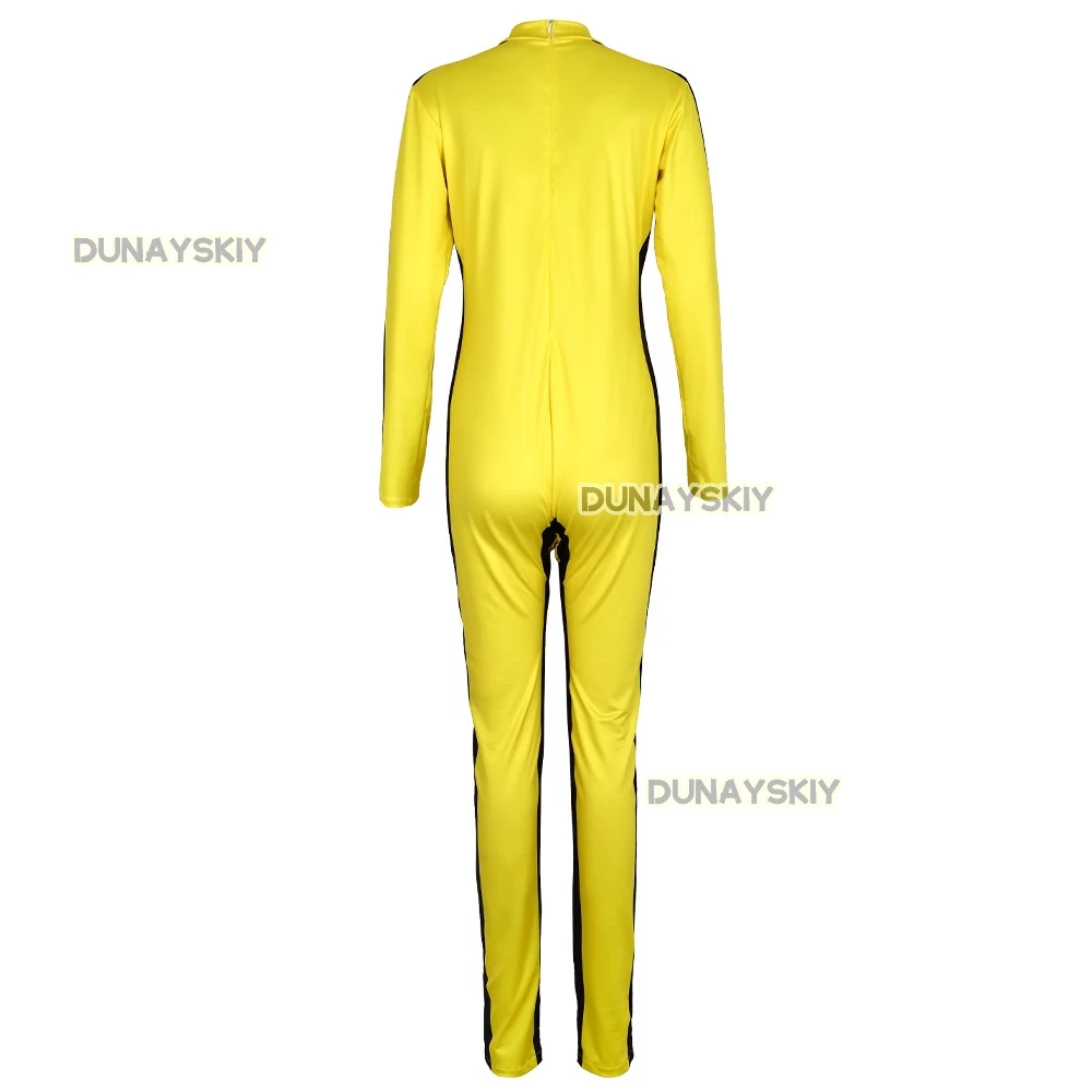 Game Of Death Suit Yellow Martial Artist Jumpsuit Chinese Kung fu Uniform Clothes Tracksuit Halloween Fighting Movie Cosplay