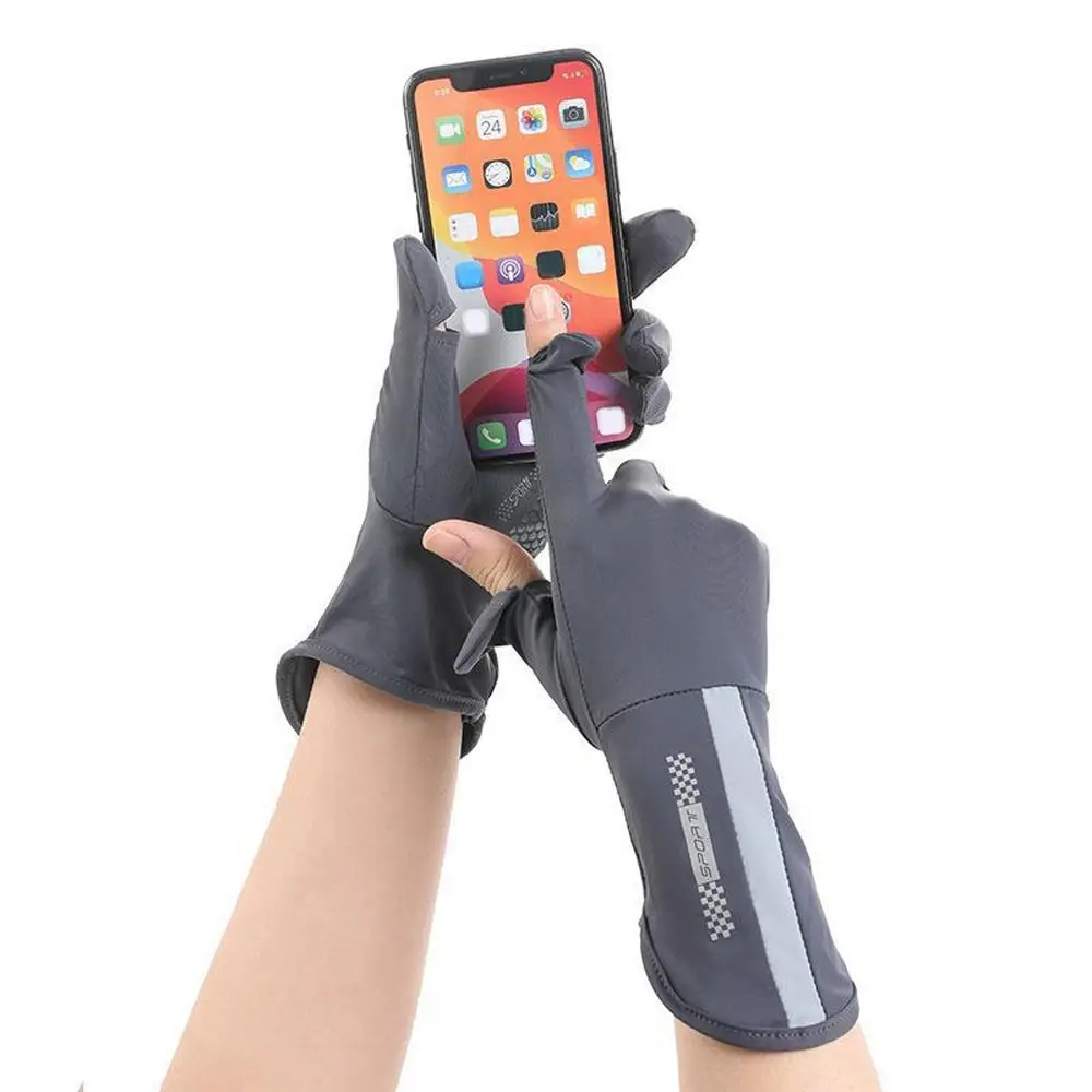 Anti-UV Gloves Five Fingers Gloves Women Driving Gloves Outdoor Riding Mittens Summer Sunscreen Gloves Touch Screen Gloves
