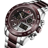 NAVIFORCE, reloj Digital para hombre, reloj de pulsera LED deportivo militar de cuarzo para hombre, reloj luminoso resistente al agua, relojes, reloj Masculino