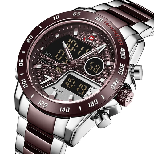 NAVIFORCE, reloj Digital para hombre, reloj de pulsera LED deportivo militar de cuarzo para hombre, reloj luminoso resistente al agua, relojes, reloj Masculino