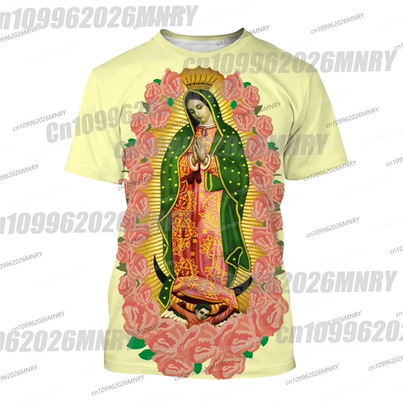 Summer hot selling vibrant and fashionable Mexican Maria 3D print Men's Clothing comfortable T-shirt with Men Woman tshirt