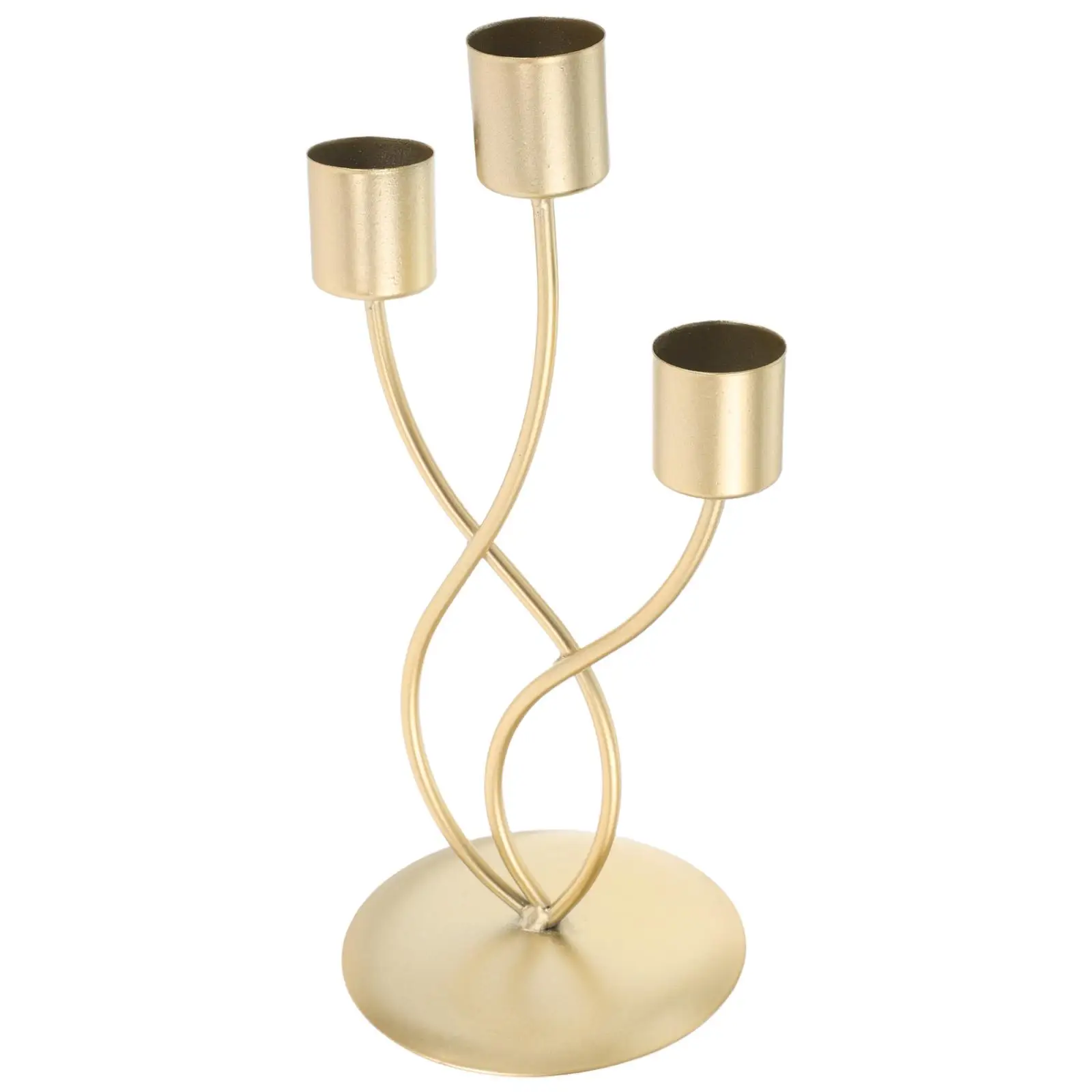 

Vintage Iron Candlestick Holder Retro Candelabra Centerpiece Decorative Taper Stand Modern Minimalist Home Ornament