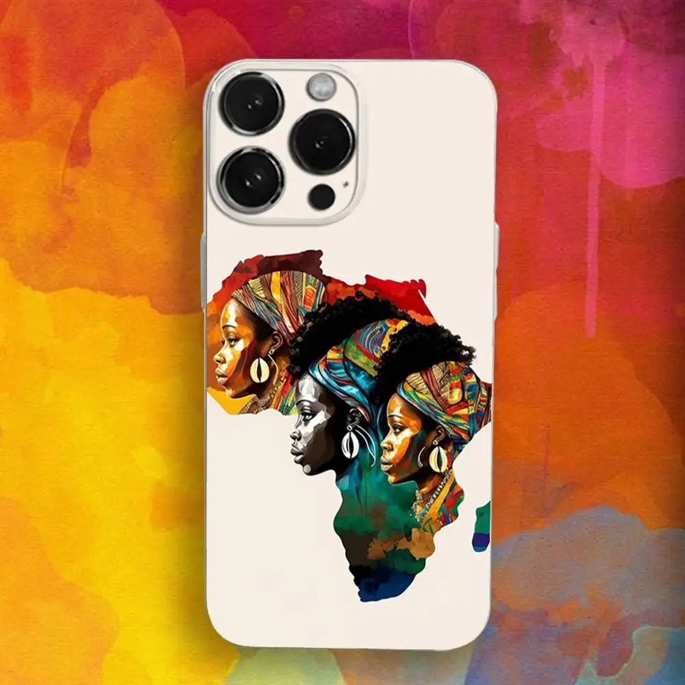 حافظة هاتف خريطة أفريقيا Geogra لهواتف iPhone 16,se4,15,14,13,12,11 Plus,Pro,Max,XR,XS,X,Plus,SE,غطاء ناعم شفاف صغير #5