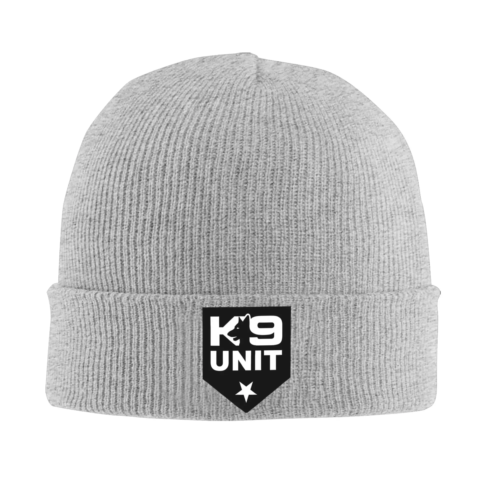 K9-Unit-Malinois-Team Handler Knitted Hat Beanies Autumn Winter Warm Unisex Color Tactical Police Dog Squad Cap Men Women Gift