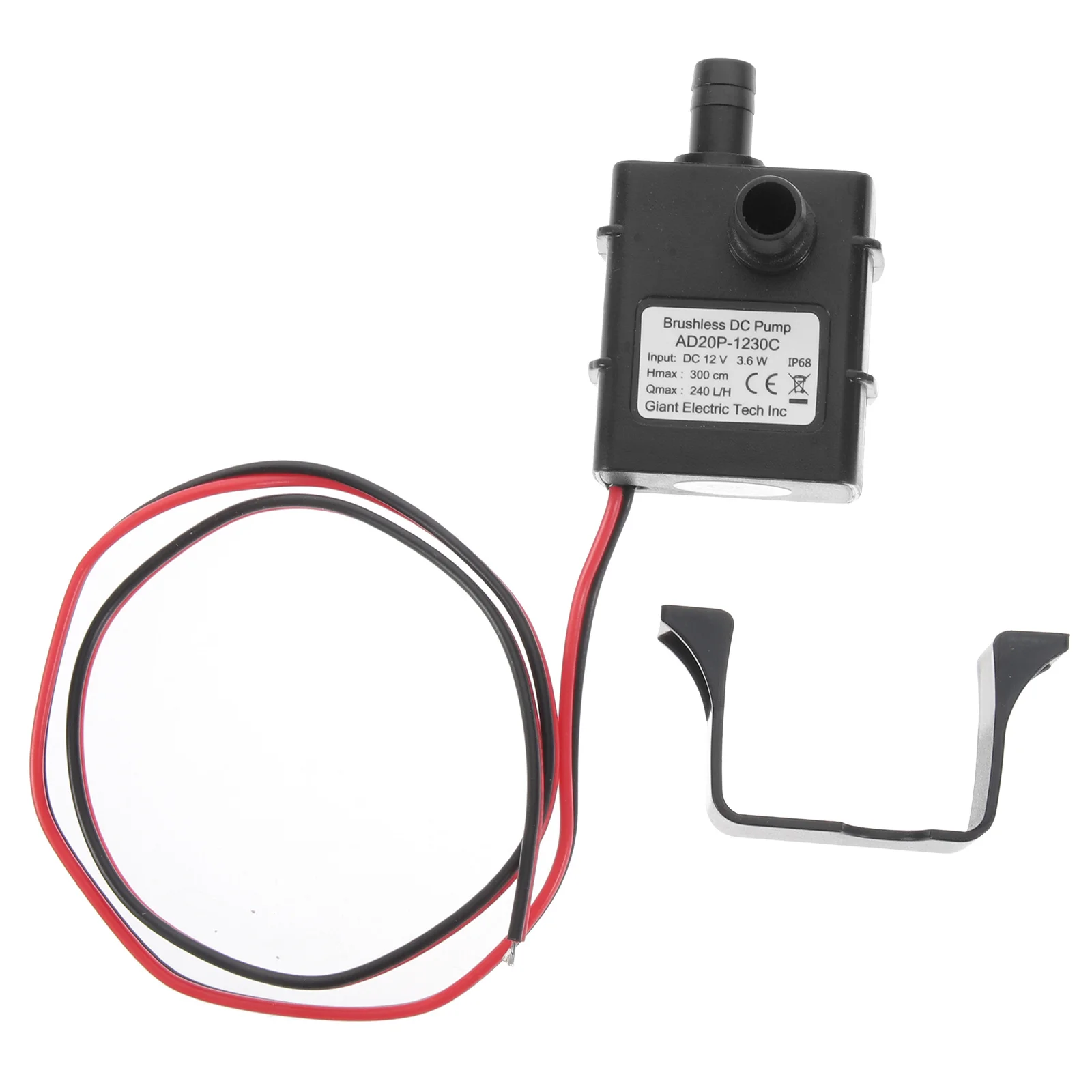 

Brushless Water Pump 3.6W Dc12V Submersible 240L/H 3M Lift For Aquarium Pond Low Noise Waterproof Magnetic Rotor