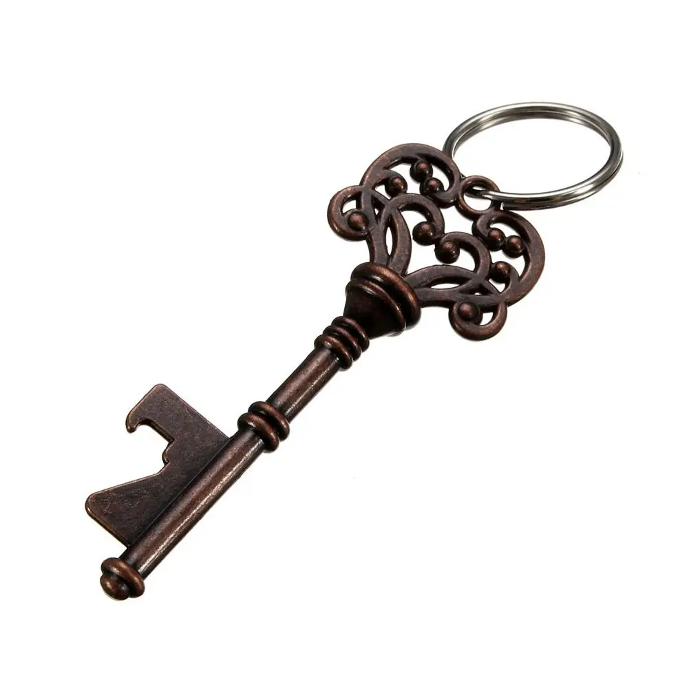 

Antique Key Shaped Wine Beer Bottle Opener Bar Tool Party Wedding Gift Keychain Color: Bronze