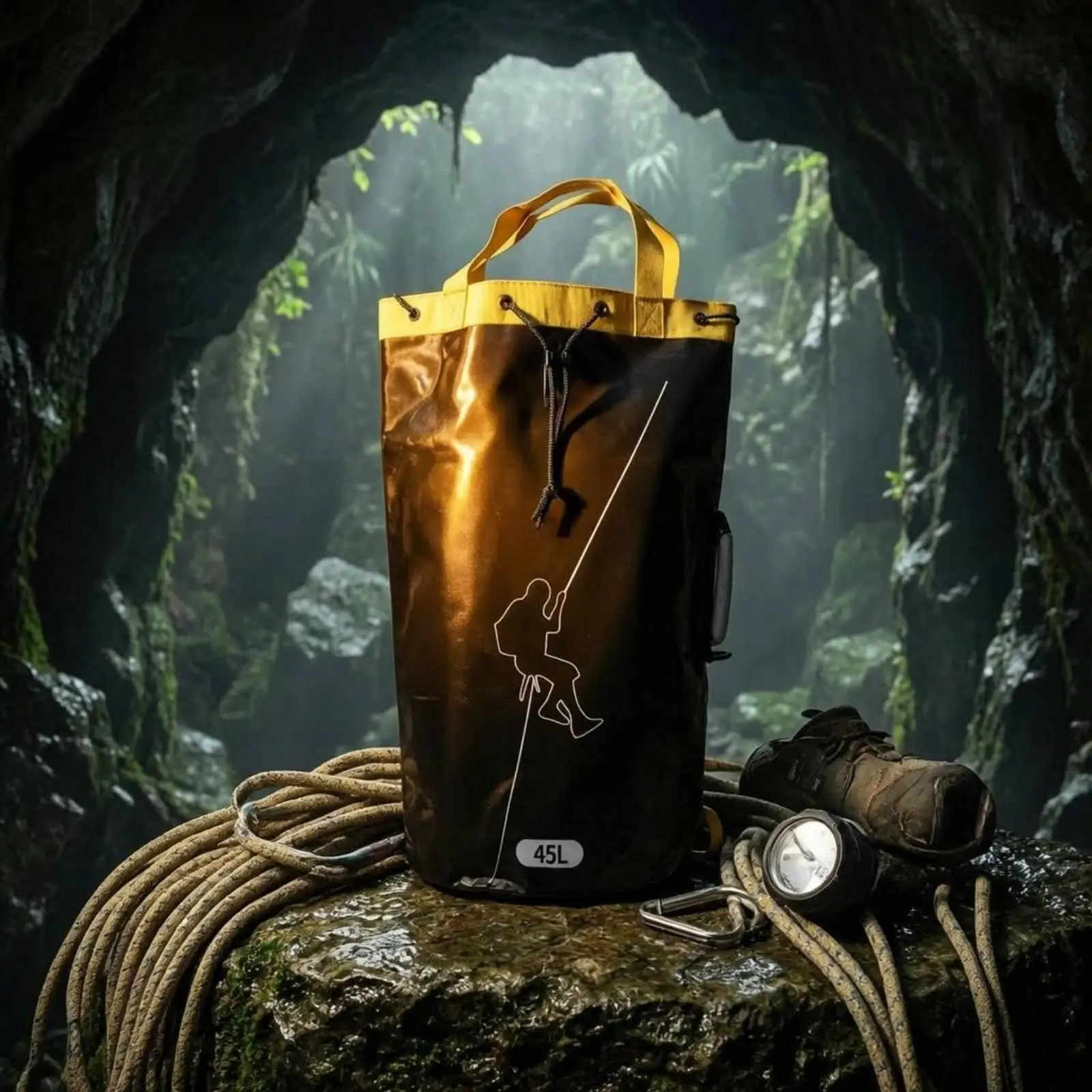 Outdoor Climbing Container Rope Storage Bag Backpack Climbing Equipment Gear Carrier for Camping Mountaineering Supplies