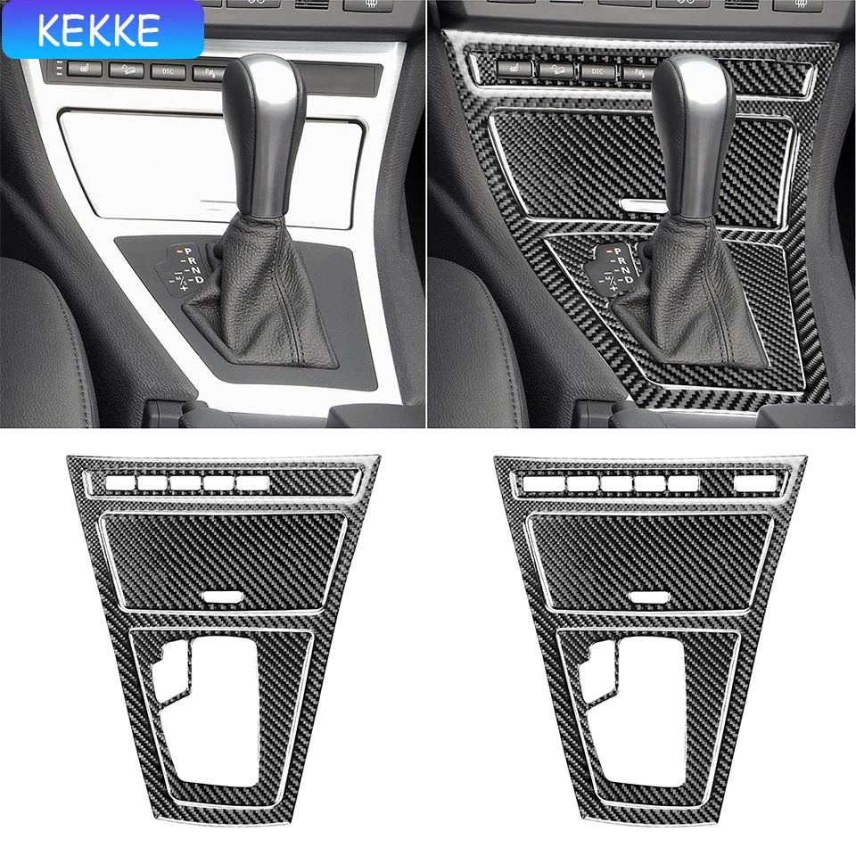 

Gear Shift Trim Panel Cover Soft Carbon Fiber Sticker Car Interior Accessories For BMW E83 X3 2004 2005 2006 2007 2008 2009 2010