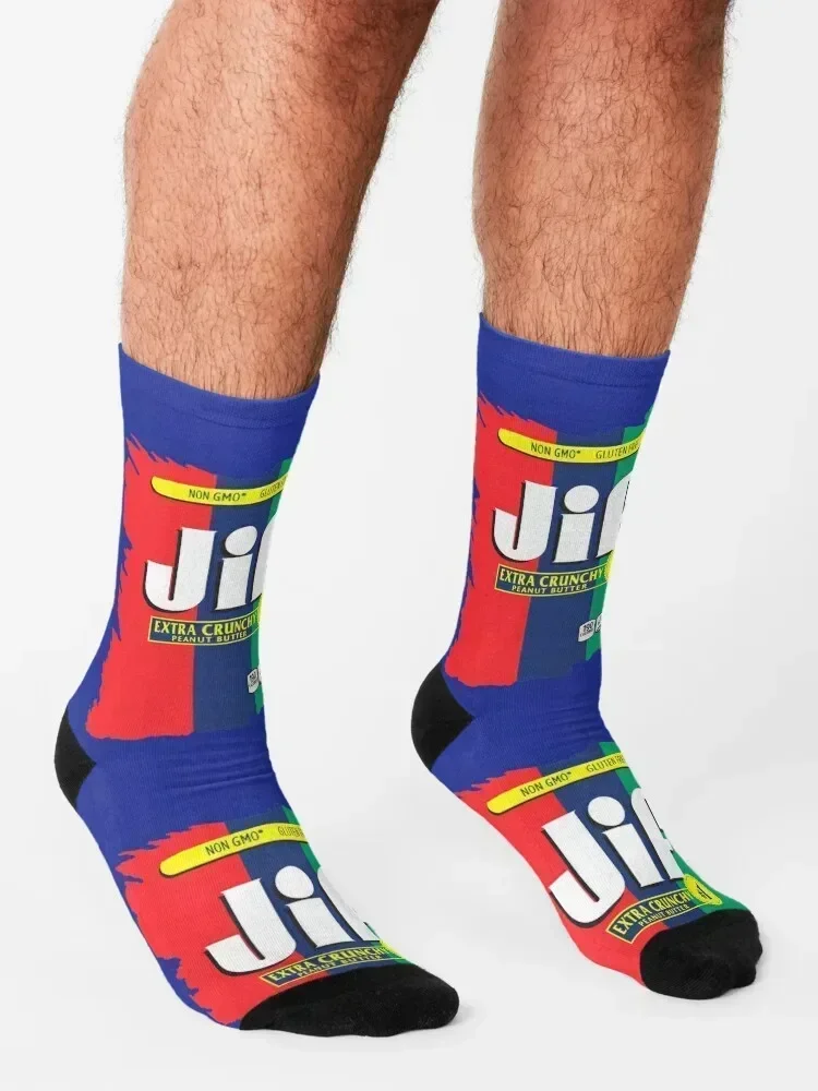 Jif Crunchy Peanut Butter design Socks Antiskid soccer football Men's cartoon Socks Women Men's
