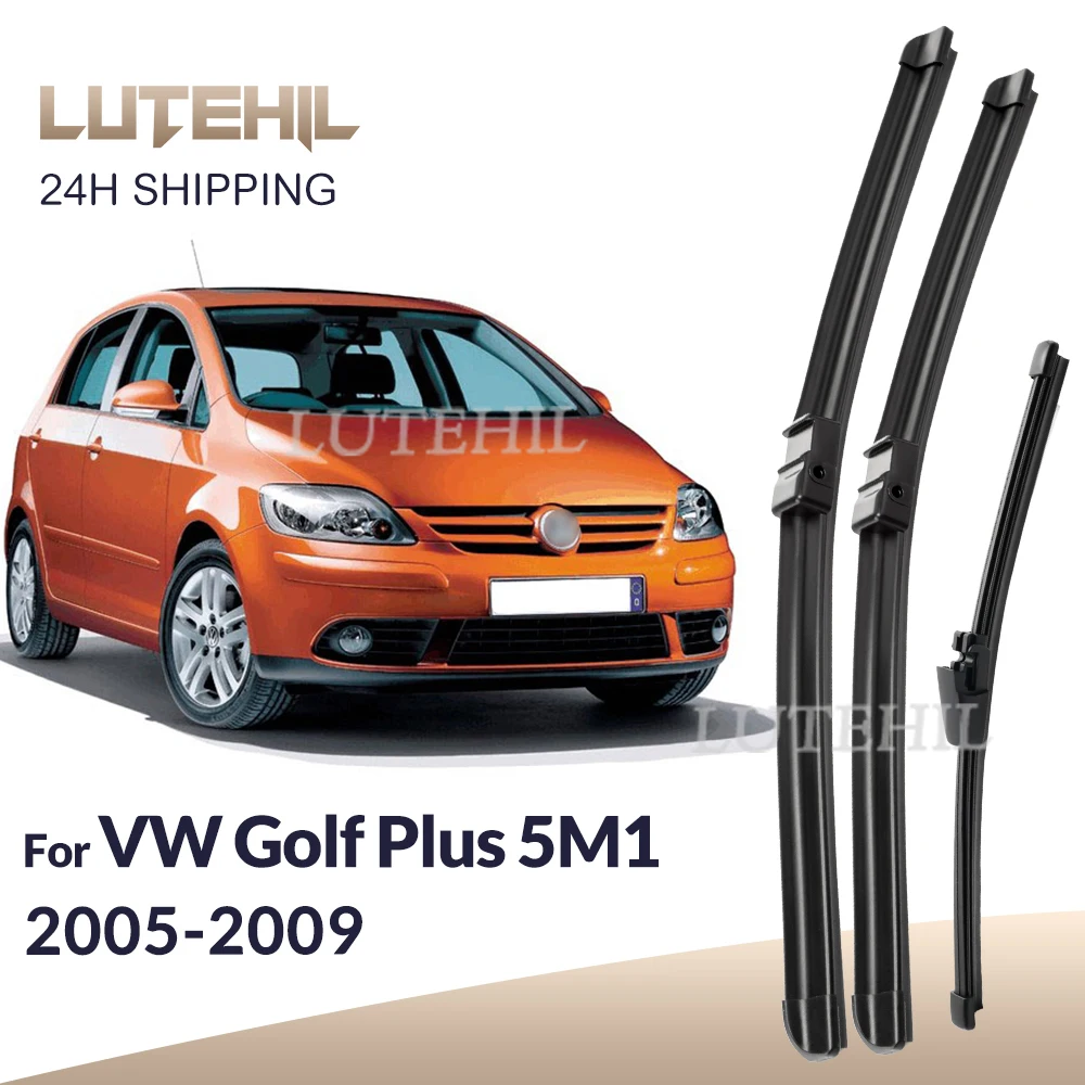

For Volkswagen VW Golf Plus 5M1 2005-2009 2006 Wiper Front & Rear Wiper Blades Windshield Windscreen Window Brushes 28"+28"+13"