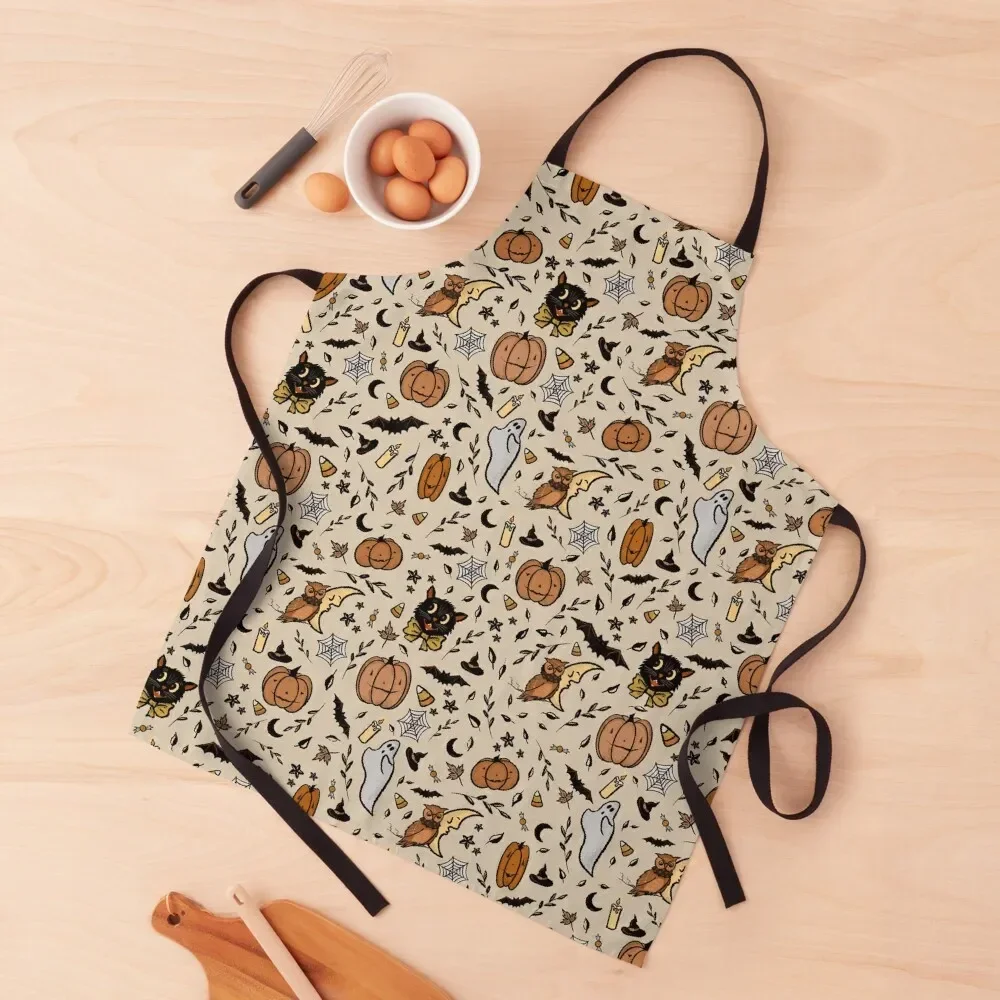 

Vintage Halloween Apron custom women's kitchen kitchen clothes Cooking Apron