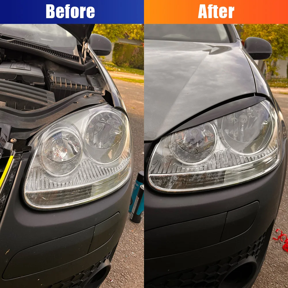 For VW GOLF 5 MK5 Volkswagen Golf5 2005-2007 Car Headlights Eyebrow Eyelids Cover Carbon Fiber Sticker Decorative Accessories