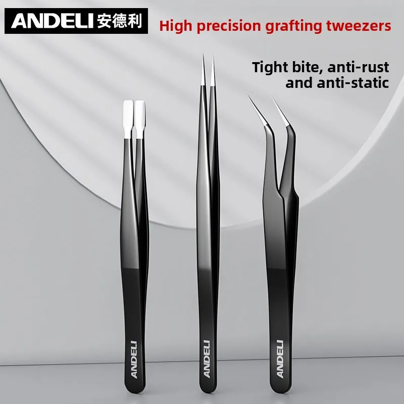 

Precision Tweezers Set ESD Anti-Static Stainless Steel Tweezers Repair Tools for Electronics Repair Soldering Craft Tools