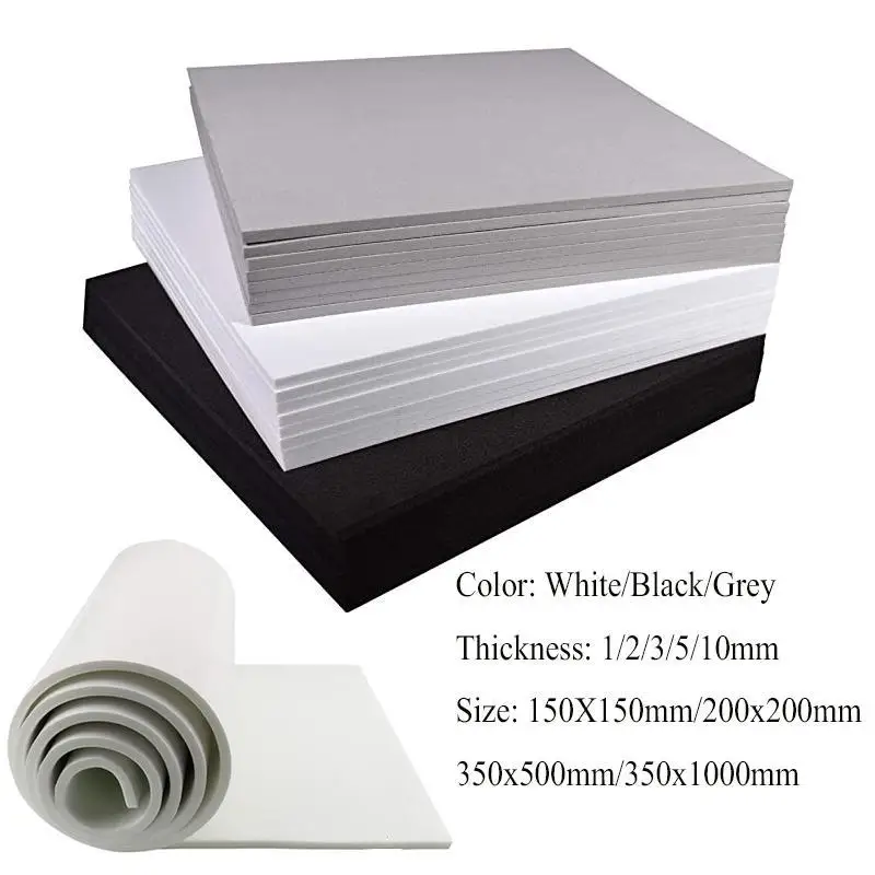 1pcs Thickness 1/2/3/5/10mm Eva Foam Sheets Sound-Absorbing Noise Spone Foam Craft Eva Sheets Handmade Model Making Material