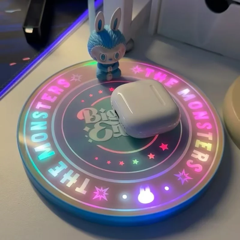 

Stock Original The Monsters Big Into Energy Series Wireless Charger Lovely Labubu Phone Shell Trendy Play Ornament Birthday Gift