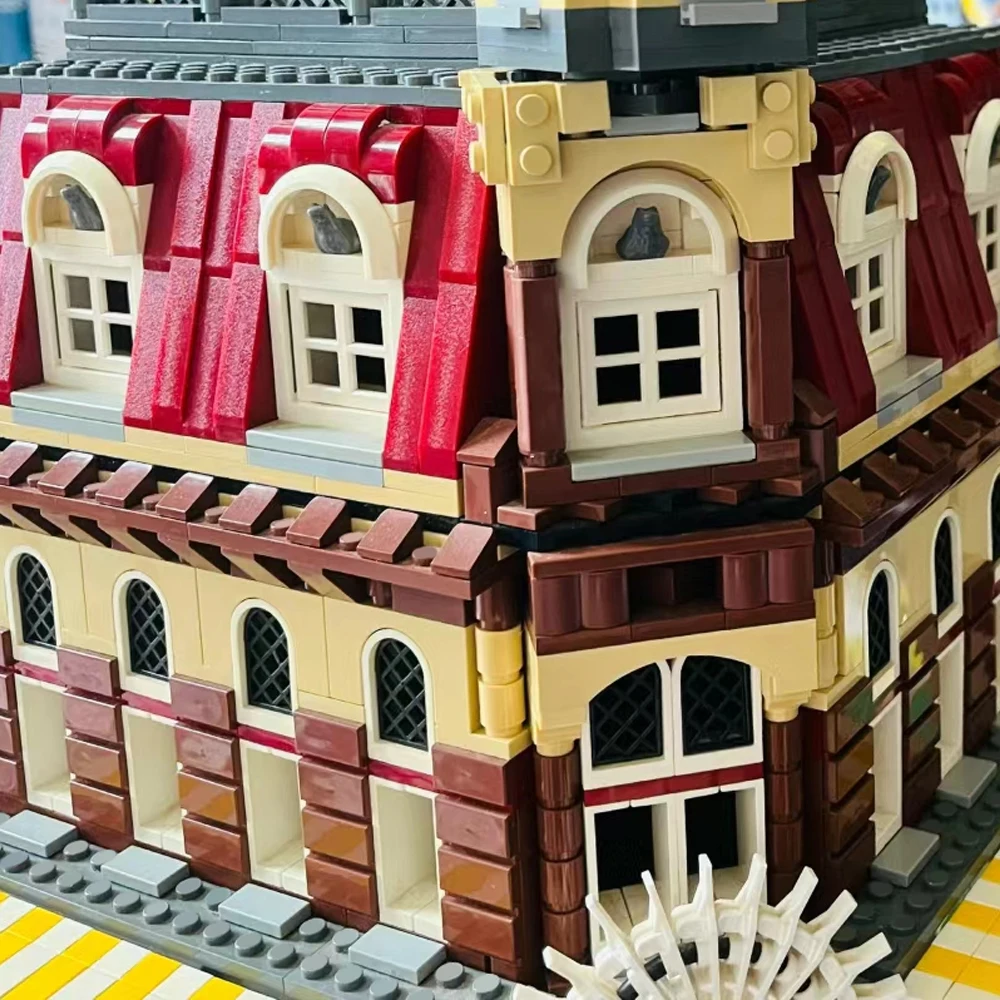 Kreative Experte Café Straße Architektur Moc Baustein Ziegel Modell Spielzeug für Freunde Geburtstag Neujahr Geschenke 2056 Stück