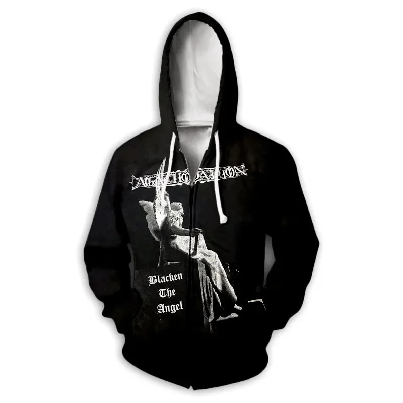 

New Fashion 3D Print Agathodaimon Rock Zipper Hoodies Zip Up Hooded Sweatshirts Harajuku Hoodie Hip Hop Sweatshirts