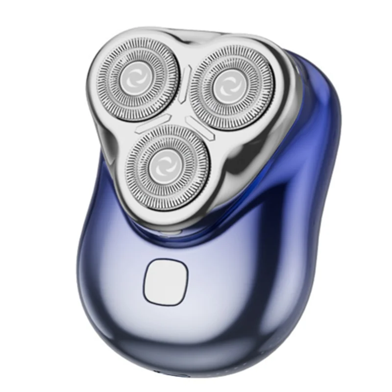 A44F-3D Floating Magnetic Blade Men Electric Shaver Mini Portable Beard Cutter Rechargeable Rotary Electric Shaver