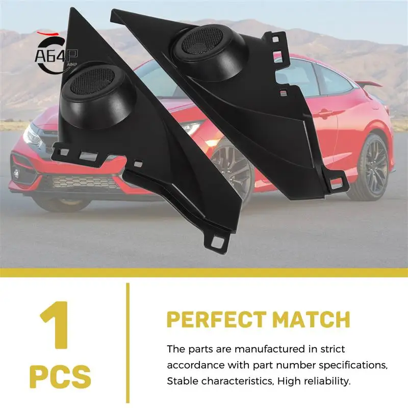 

A64P-1.5 Inch Pair Front Pillar Althorn Tweeter Covers Car Tweeter Refitting Speaker Boxes Mounts For Honda Civic 2016-2019