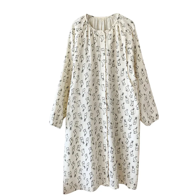 Maternity Summer Pajamas Dress Pregnant Women Loose Nursing Nightgown Sleepwear Korean Maternity Side Open Breastfeeding Dress