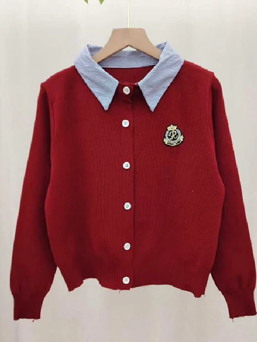 

Вязаный свитер-кардиган с открытыми плечами для женщин, дизайн в стиле колледж, базовый слой, теплый и удобный крой