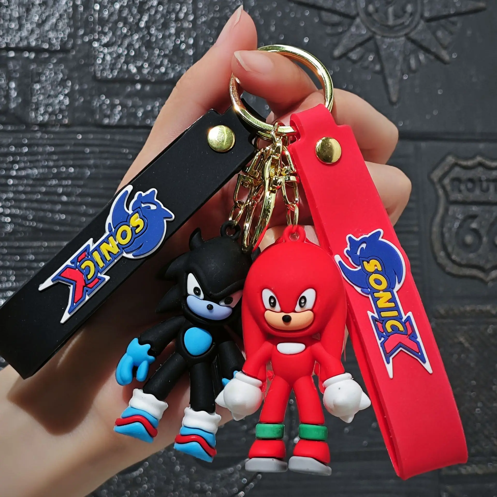 Anime Game Supersonic Boy Resin Action Doll Pvc Keychain Bag Pendant