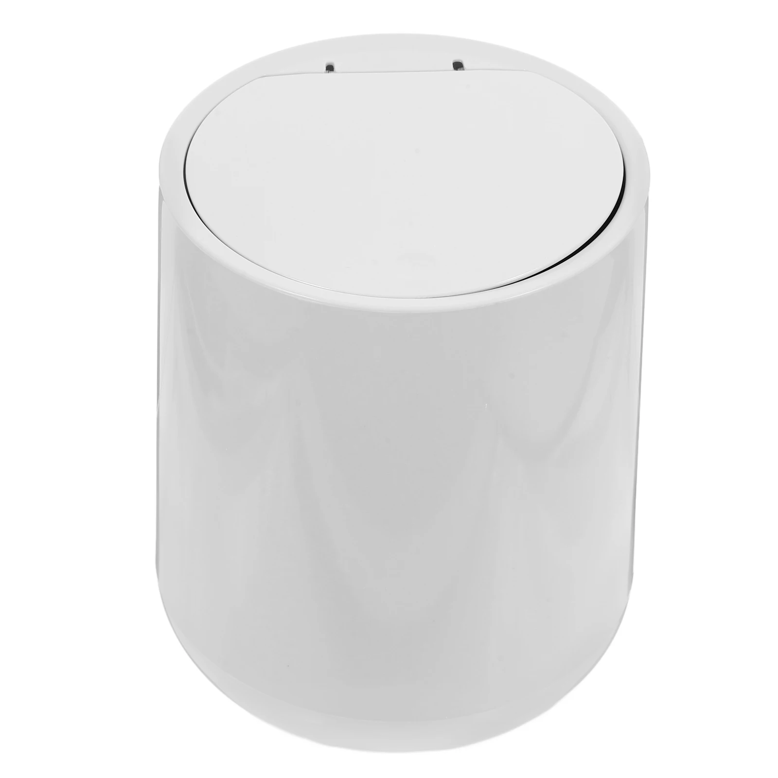 

1Pc Desktop Trash Can Plastic Garbage Can Large Capacity Square Trash Can Stylish Living Room Garbage Can (Light Grey)
