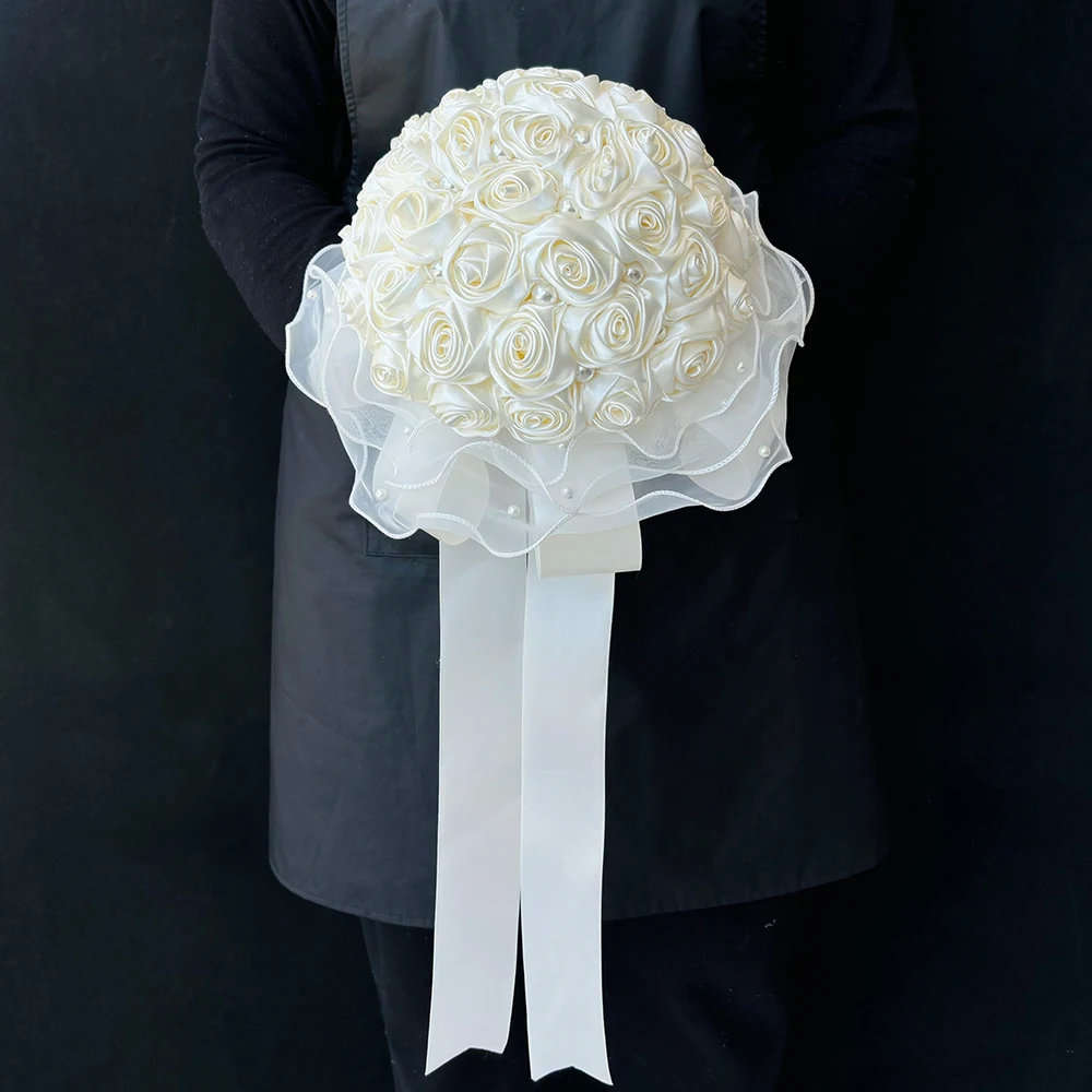 DIY handmade material package, hand bouquet, simulated bridal wedding dress, finished product, gift for girlfriends and newlywed