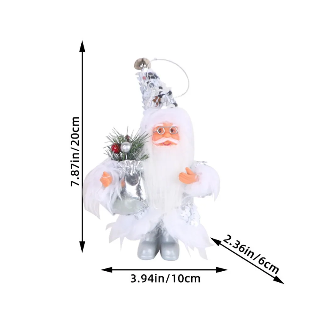 

20cm Santa Claus Standing Ornament Santa Claus Christmas Tree Hanging Ornaments Christmas Holiday Decorations