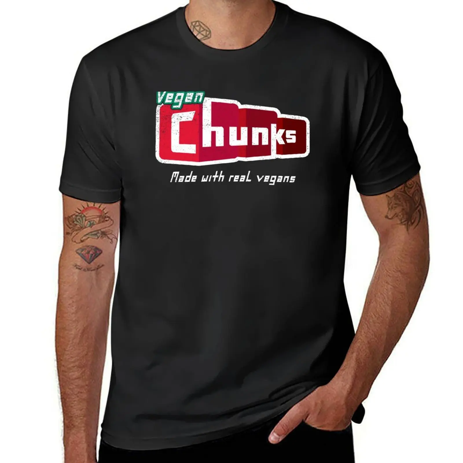 Vegan Chunks Funny Gamer T-shirt anime clothes oversizeds customs design your own Blouse t shirts for men pack