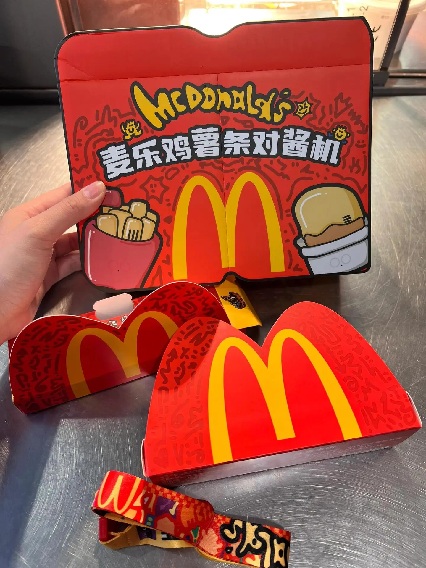 New Mcdonalds Toys Interphone Intercom Chicken Mcnuggets Chips Cartoon Wireless Pager Toy For Children Birthday Kids Gift