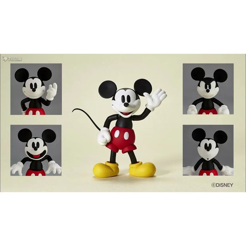 Kaiyodo genuíno revoltech anime figura filme revo mickey no.013 1936 figura de ação brinquedos para meninos crianças presente modelo colecionável