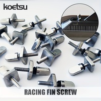 KOETSU Surfboard Fins, 2-6 Piece Set, Stainless Steel 304, Universal Fit, For Surfboard And Paddleboard