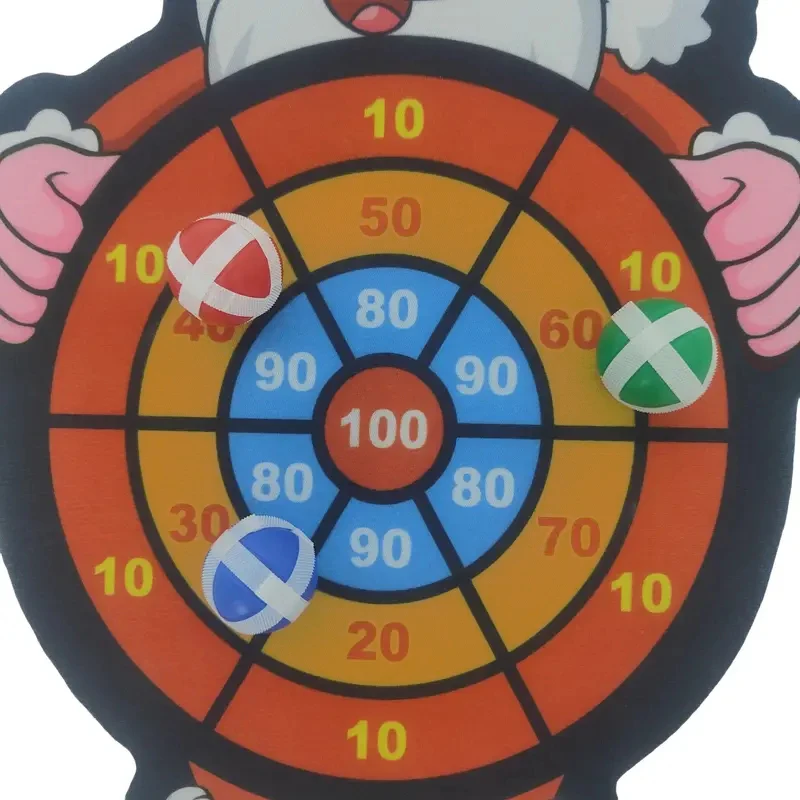 Christmas toy snowman Santa dart board toy set with 3 balls and 1 hook suitable as a Christmas party game