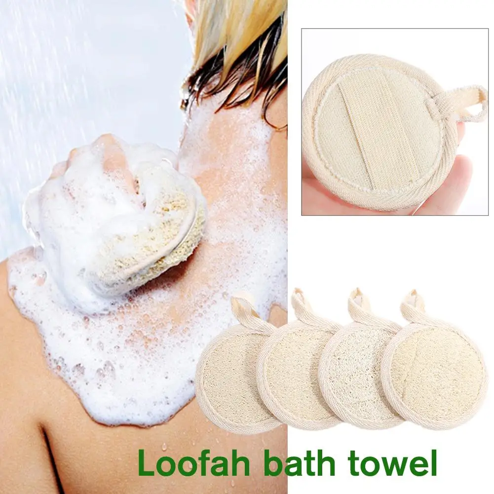 

4 Pieces Exfoliating Mitt Mud Bath Towel Gloves Scrubber Exfoliating Shower Body Bathing Silk Mitten For Washing D7D5