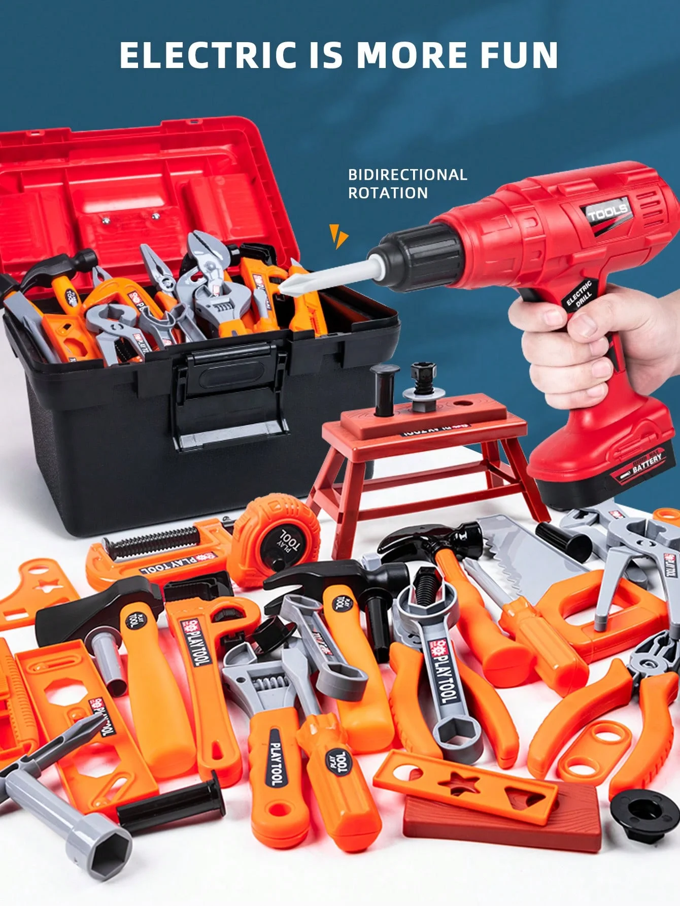 

Kids Pretend Tool Kit Educational Toys Simulation Repair Tools Toys Drill Game Learning Engineering Puzzle Toys Gifts for Boys
