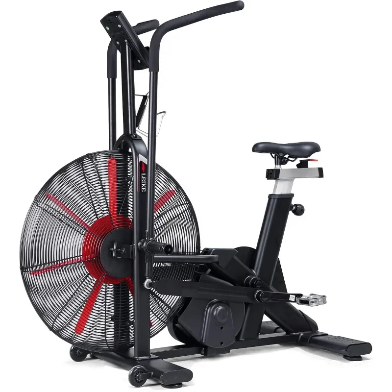 Fan Exercise Bike Upright AirBike Indoor Cycling Stationary Bicycle with Unlimited Air Resistance System Home Cardio Workout