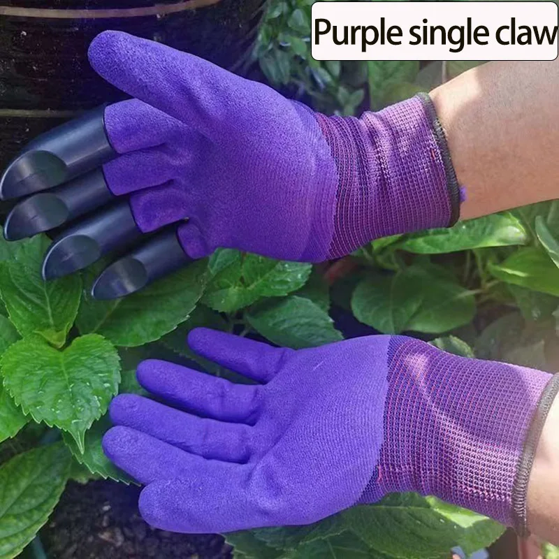 Guantes de excavación, jardinería, inmersión, trabajo, garras, plantación de flores vegetales y guantes de jardín de hierba, guantes de garras de