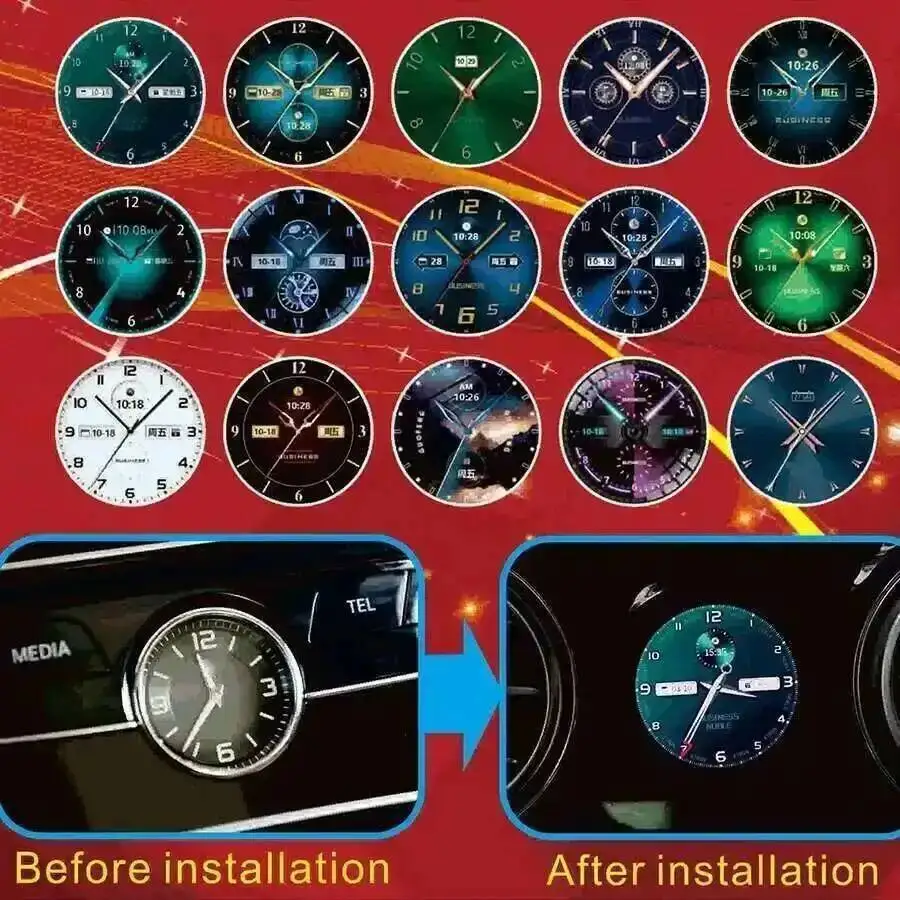 LCD Clock For Benz C/E/S/G/CLS/ W205 W463 W219 W222 W213 NTG 5.0/5.5 Car Stopwatch Interior Central Electronic