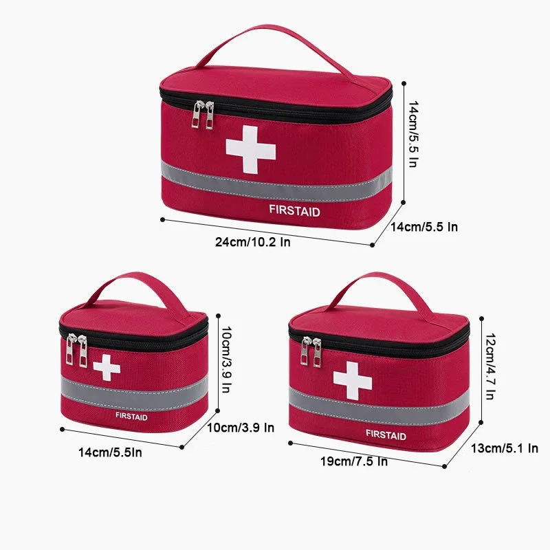 Practical Medicine Storage Bag Household Necessary Medical Emergency Item Organize Travel Sports Camping Outdoor First Aid Kit
