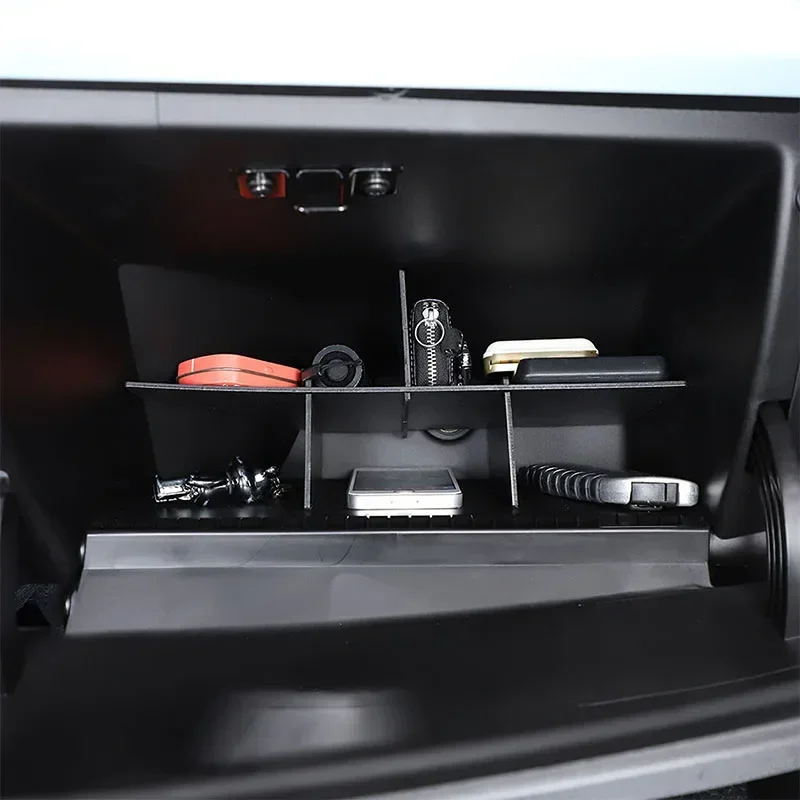 For Fiat 500 Abarth 595 695 2016-2023 ABS Black Car Styling Car Glove Box Divider Car Interior Modification Accessories view 5
