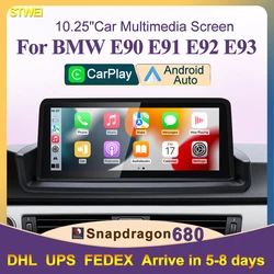 Qulacomm Snapdragon 680 Android 13 8G 256G 1920 x720 per BMW serie 3 E90 E91 E92 E93 lettori multimediali per AUTO Wireless CarPlay AUTO