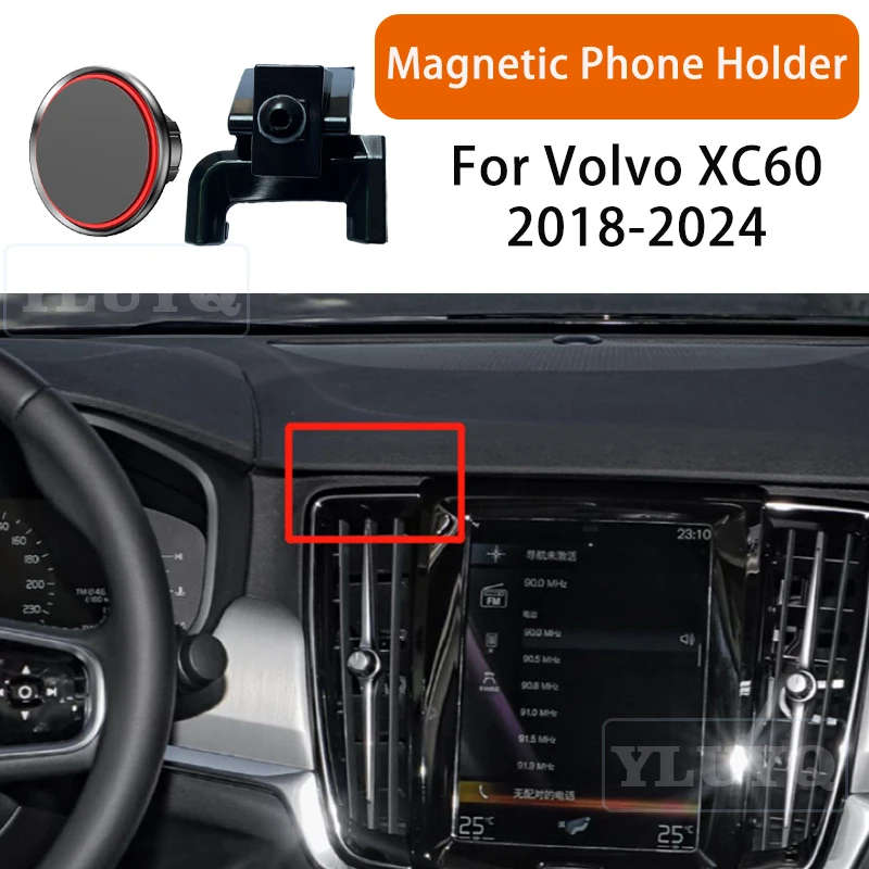 

For Volvo XC60 2018 2019 2020-2024 Car Magnetic Phone Holder, High-End Ball Head Mount Specifically for Car Air Vent Navigation