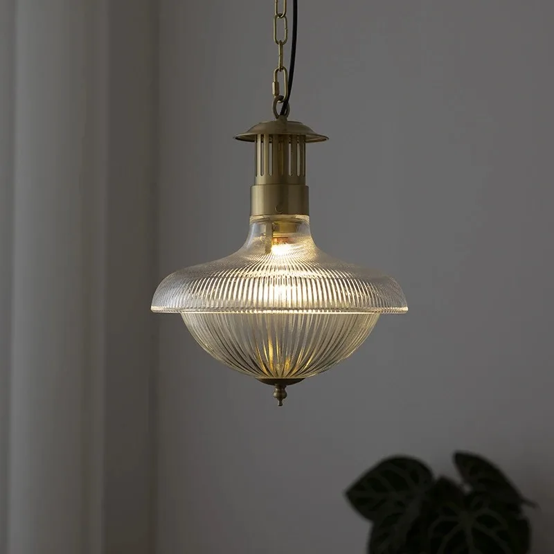 American Industrial Style Glass Pendent Lamp French Retro Living Room Background Bedroom Display Window Bar Counter Chandelier