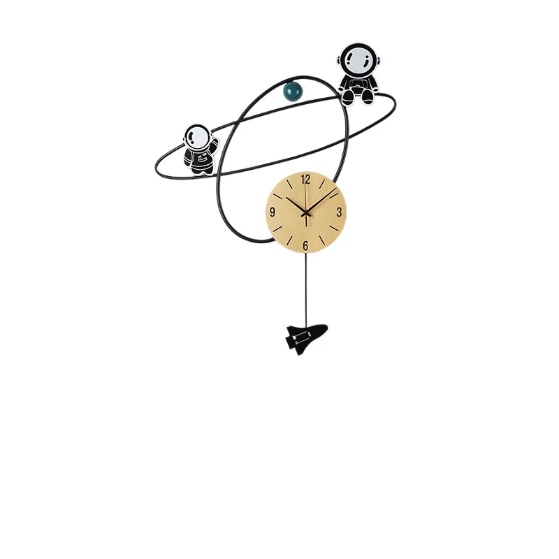

Настенные часы для гостиной, домашний декор в стиле астронавта, модные креативные бесшумные кварцевые часы