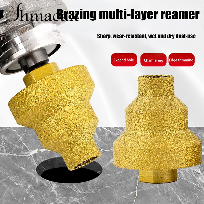 

1PC Milling Tile Cutter Marble Reamer Masonry Drilling Crowns Construction Tool M10 Diamond Chamfer Router Bits Hole Saw