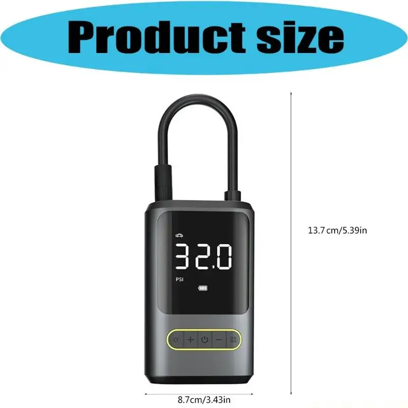 J0MA Small Air Compressor With Fast Charging For Cars Bikes Athletic Equipment